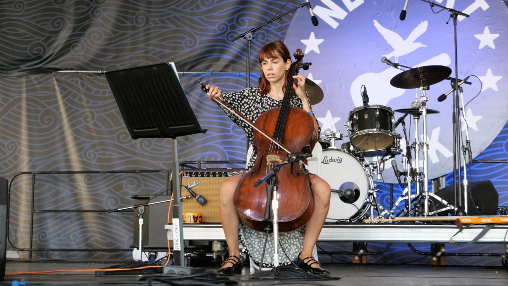 chiara opening the festival with bach cello suite